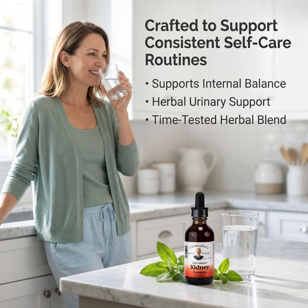 Christopher's Kidney Extract with herbal ingredients display
