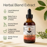 Christopher's Liver Extract packaging with herbal blend illustration