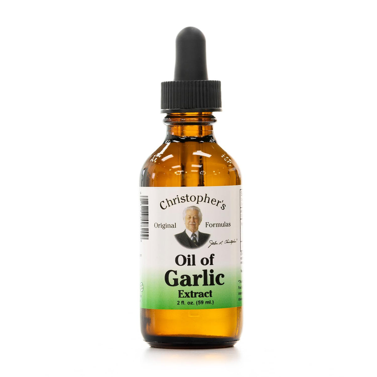 Christopher's Oil of Garlic Extract two bottles front view