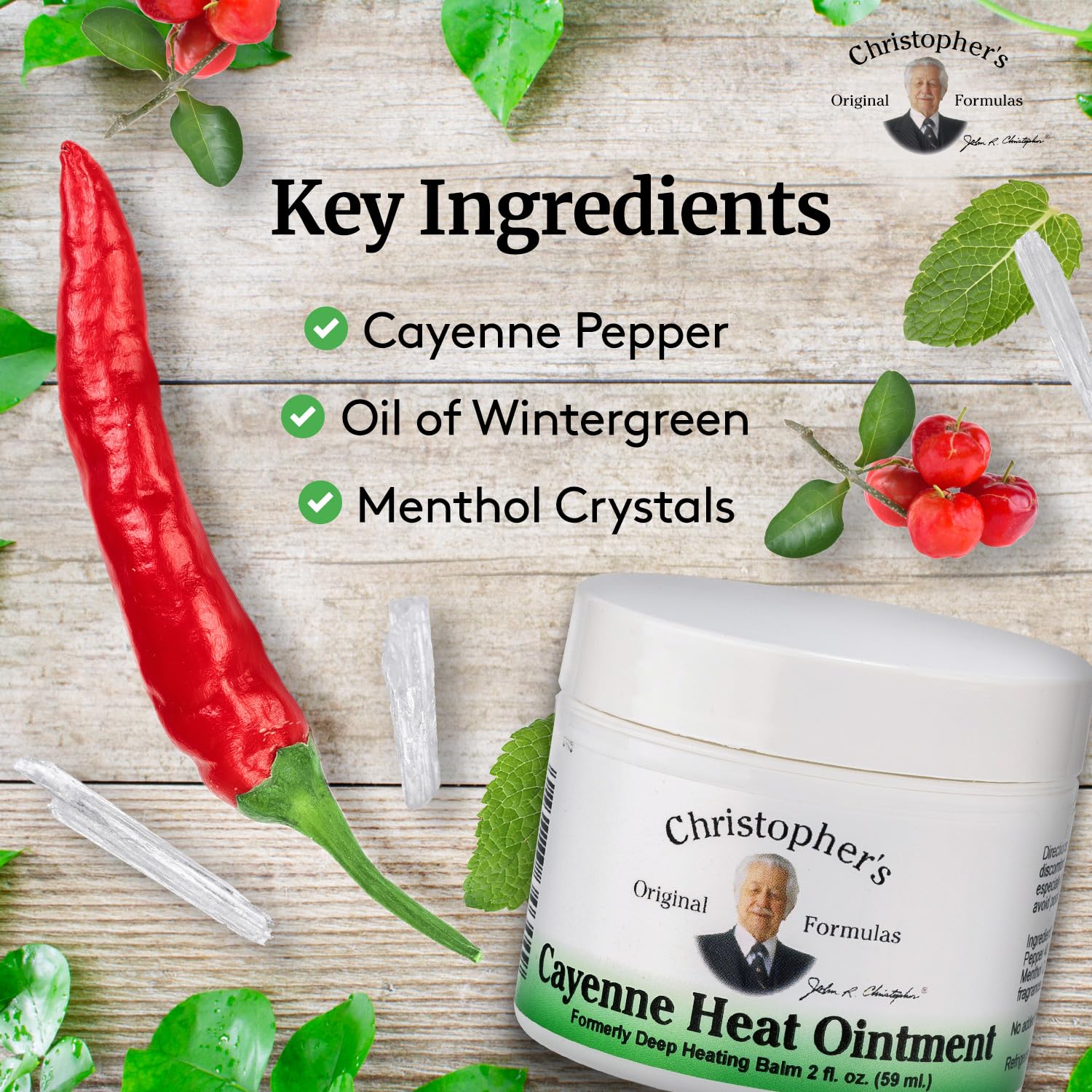 Christopher's Original Formulas Cayenne Ointment side view