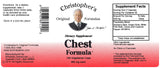 Christopher's Original Formulas Chest Formula capsules on a wooden table