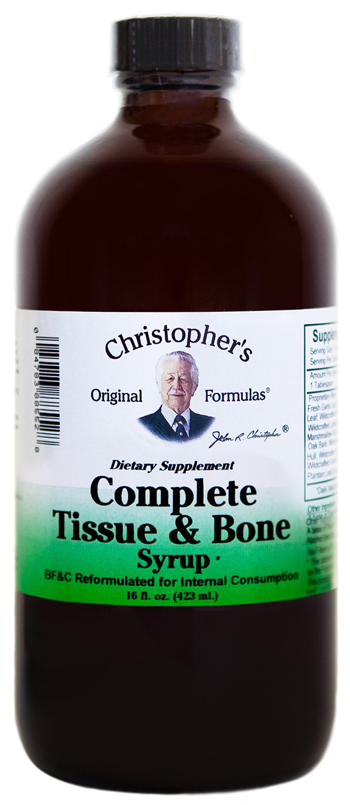 Christopher's Original Formulas Complete Tissue and Bone Syrup 16oz front view