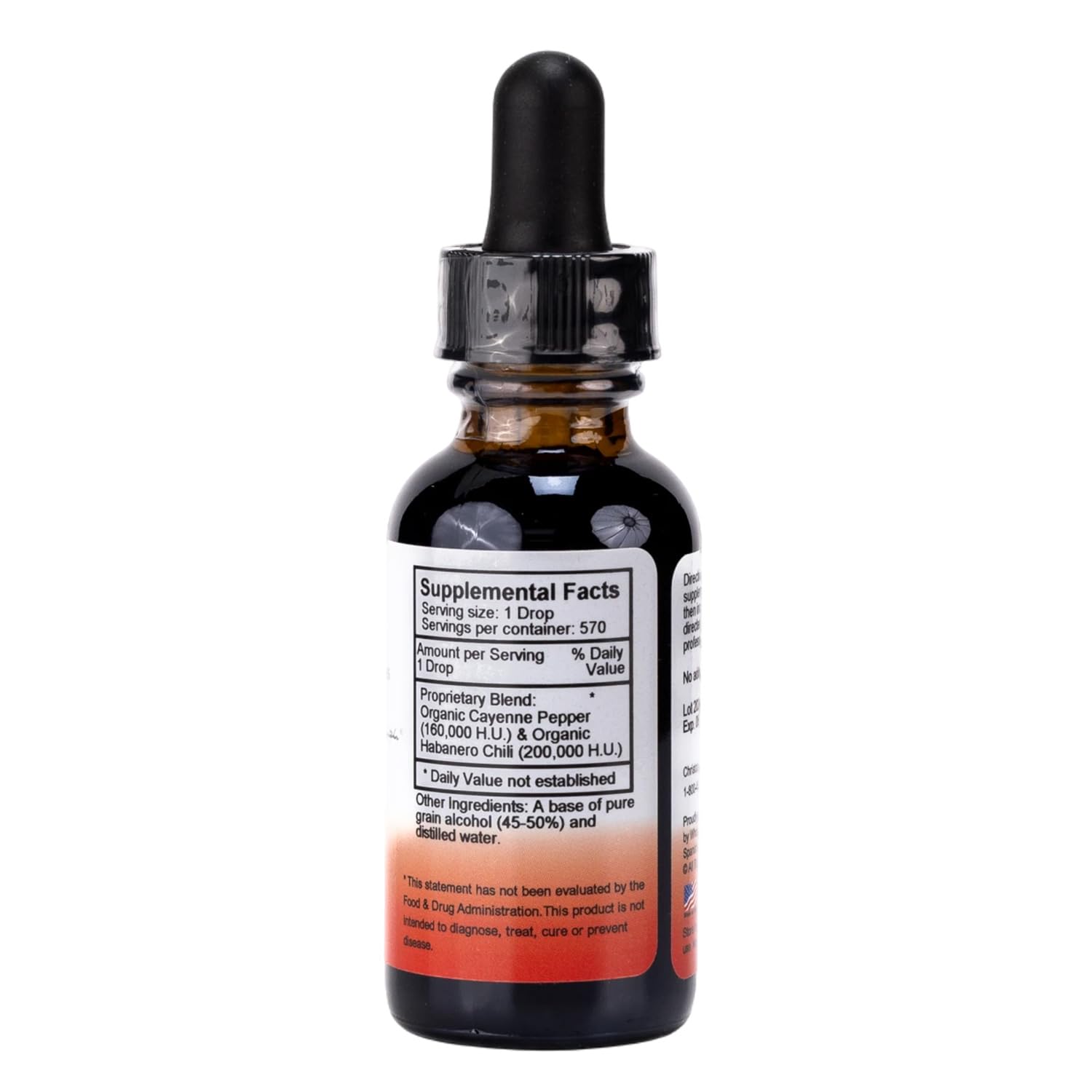 Christopher's Original Formulas Hot Cayenne Extract 1 fl oz bottle back view