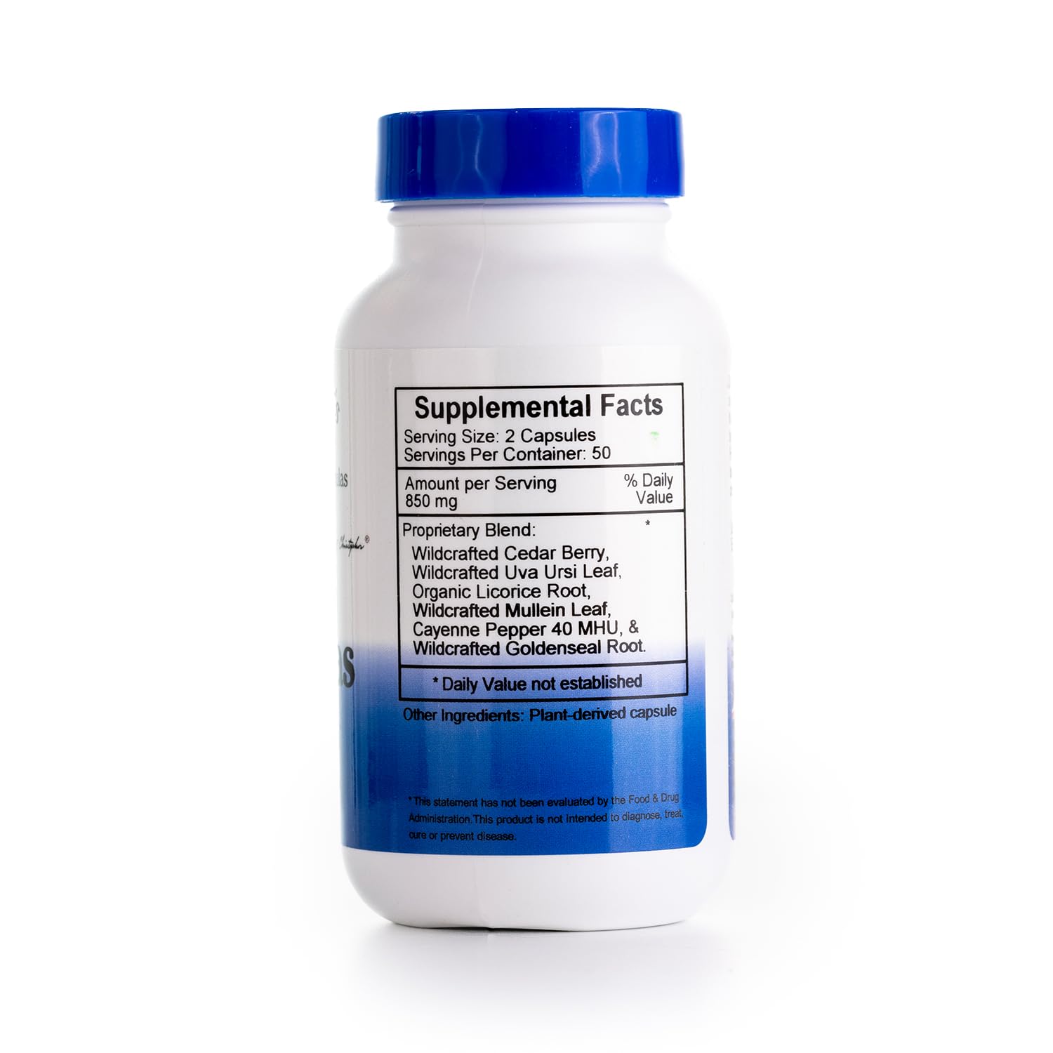 Christopher's Original Formulas Pancreas Formula bottle side view