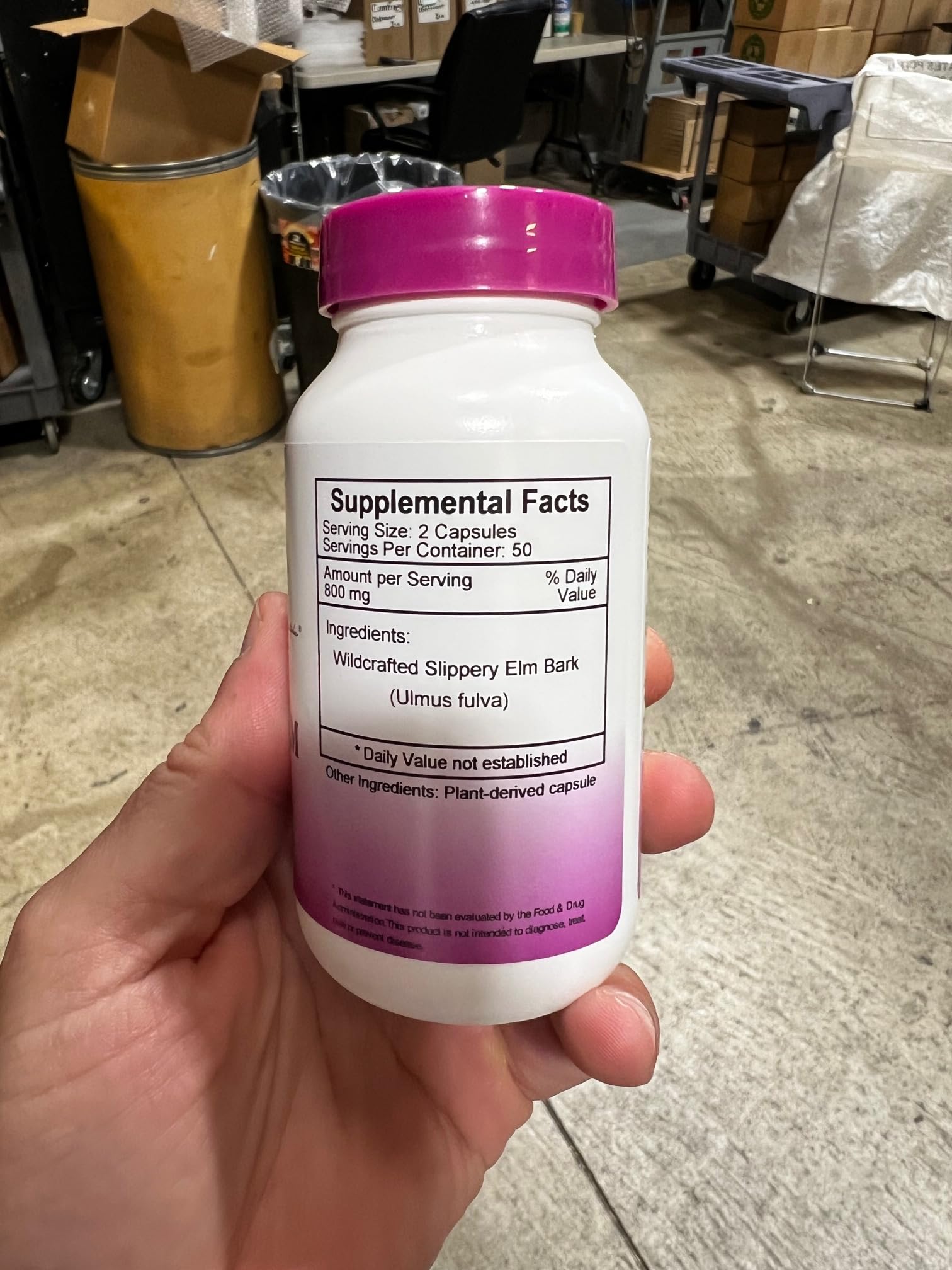 Christopher's Original Formulas Slippery Elm Capsules side view