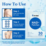 Chrxbei NAD+ patches packaging back view with instructions