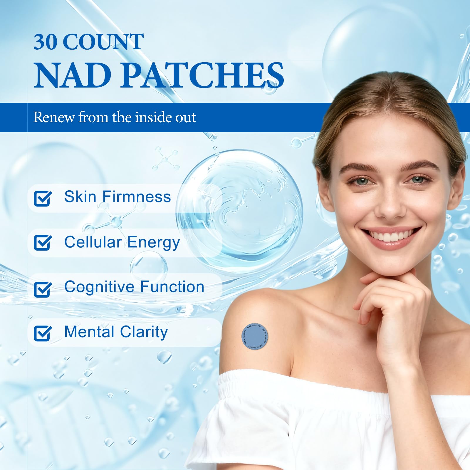 Chrxbei NAD+ patches side view showing design