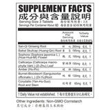 Chu Kiang Brand Fargelin Herbal Supplement with ingredients list