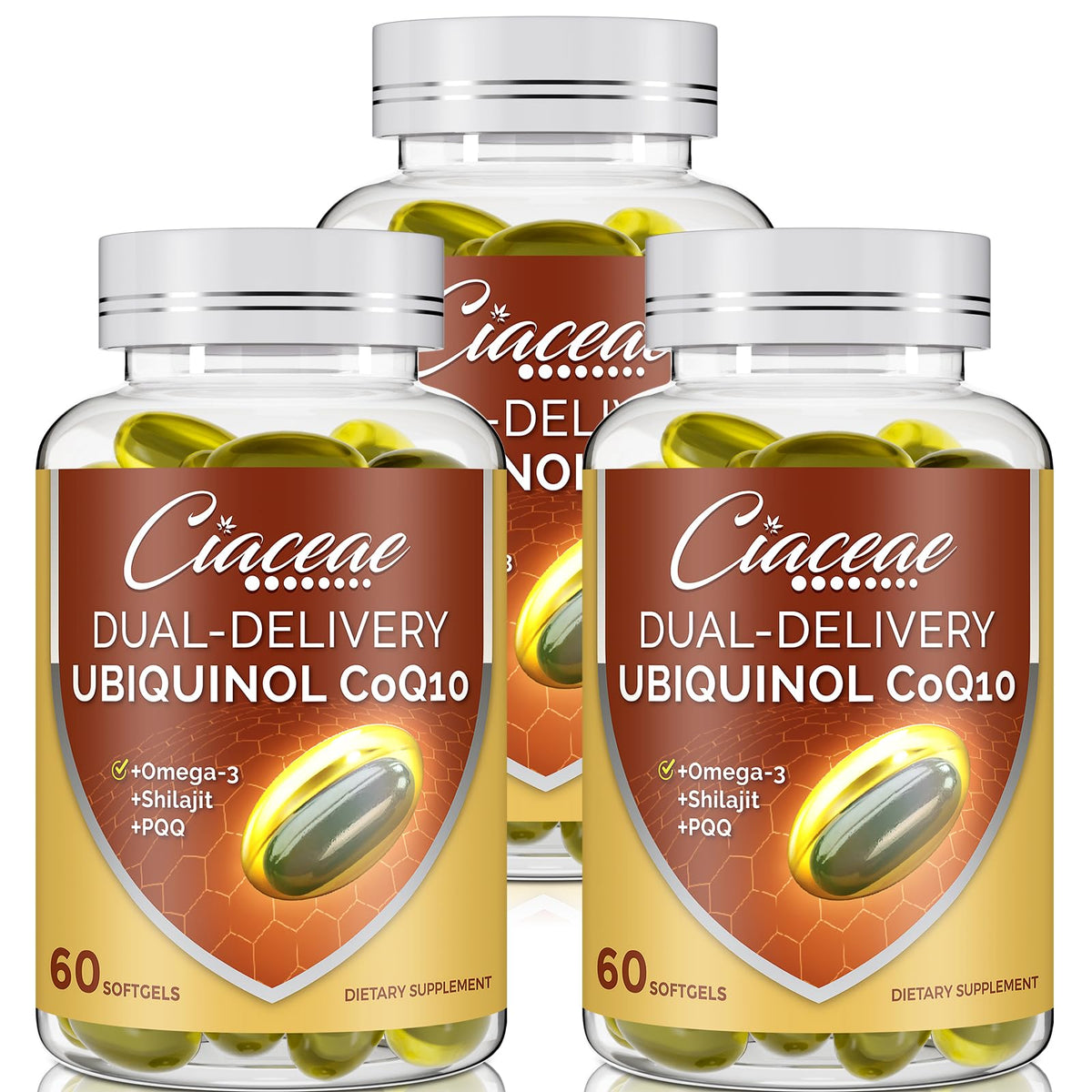 Ciaceae CoQ10 Softgel 600mg front view with packaging