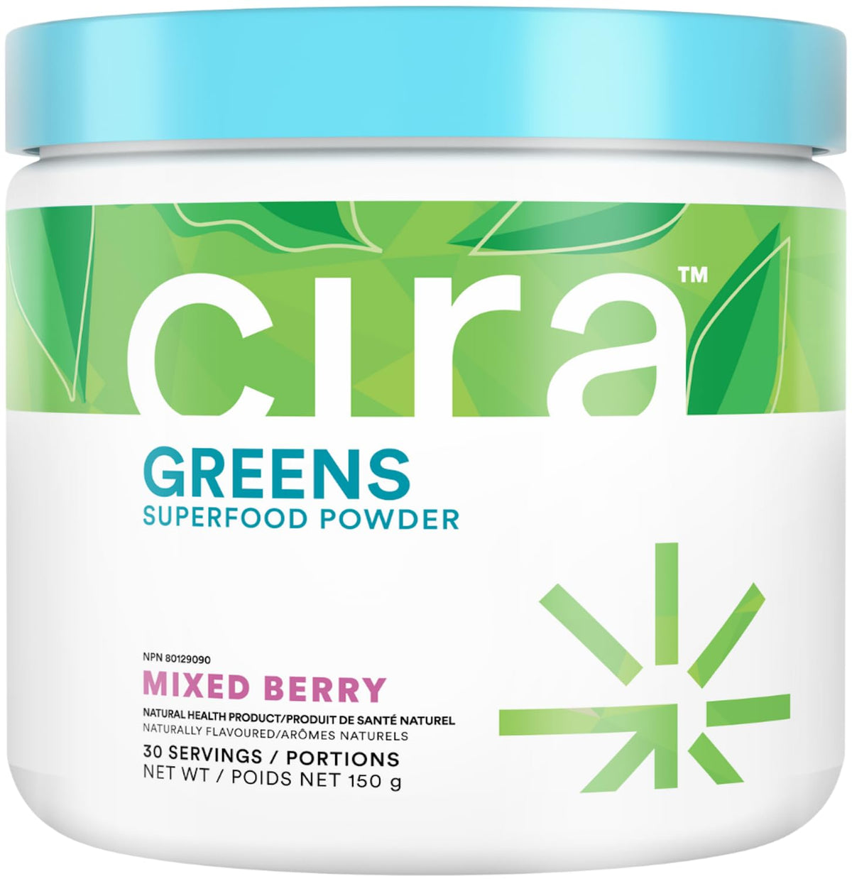 Cira Greens Superfood Powder 70g front view with packaging