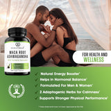CIRCLE OF NATURE Ashwagandha Maca Root Capsules bottle with label