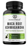 CIRCLE OF NATURE Ashwagandha Maca Root Capsules front view