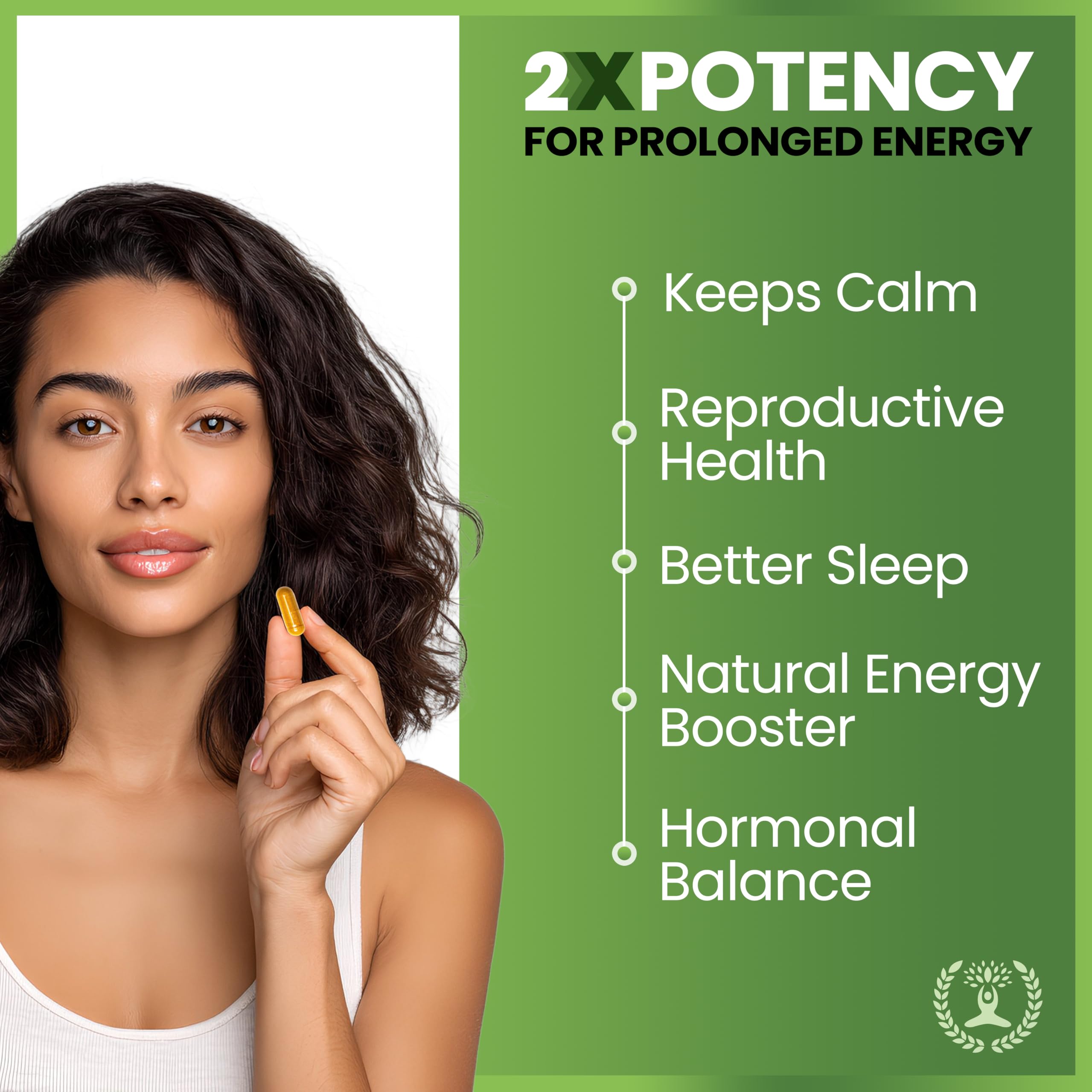 CIRCLE OF NATURE Ashwagandha Maca Root Capsules side view