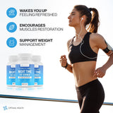 Citruna PM Night Fat Burner Capsules lifestyle scene on a bedside table