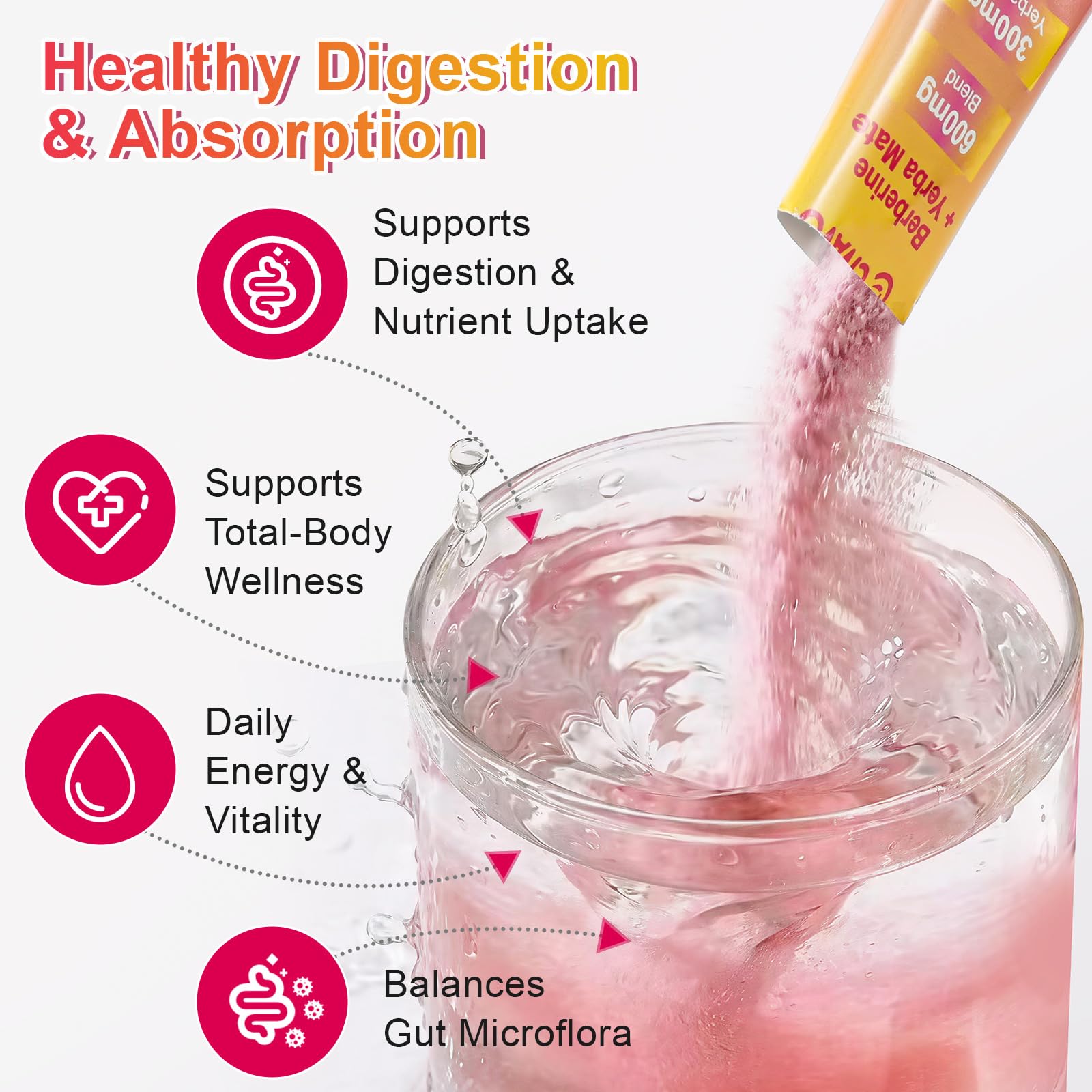 Civavo Prebiotic Supplement Strawberry Açaí sticks arranged on a table