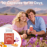 Civavo Saffron Supplements packaging on a wooden table