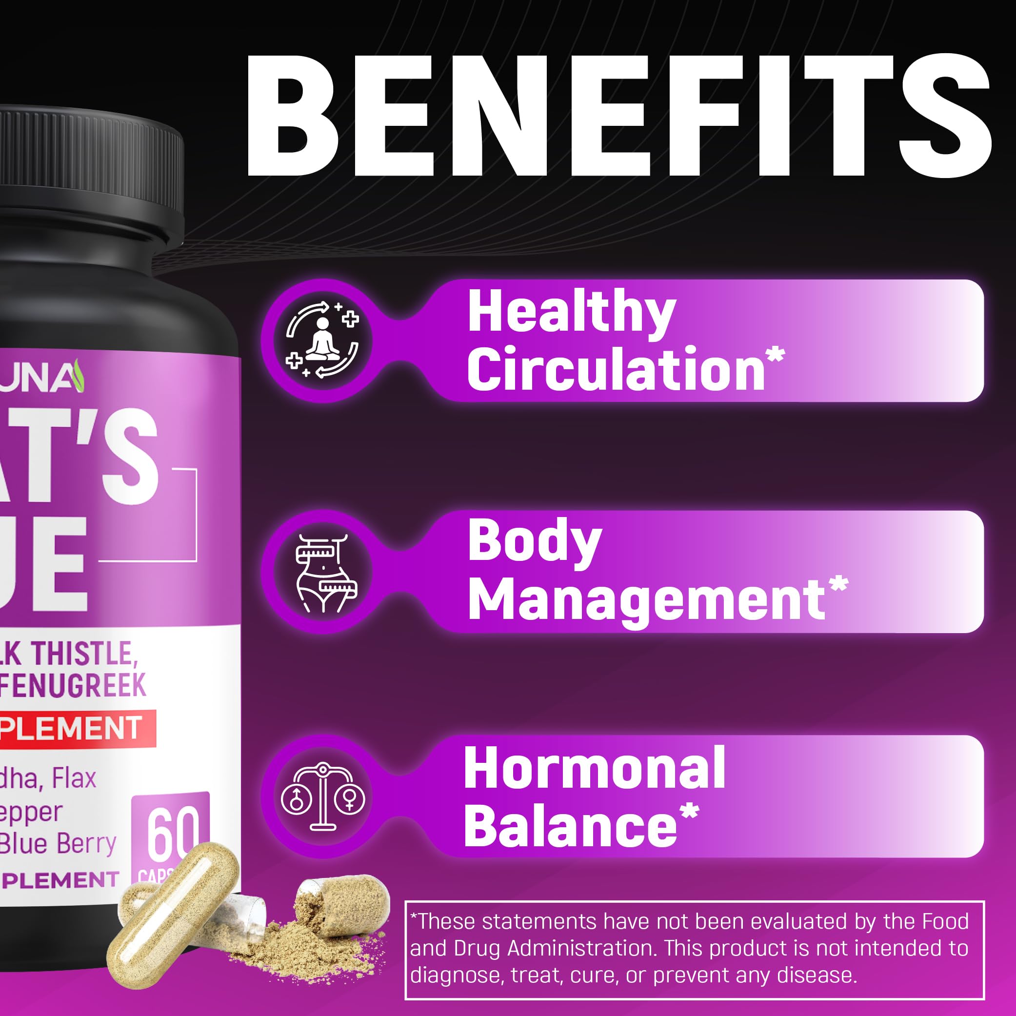CIVIMUNA Goat’s Rue Supplement back view with dosage information