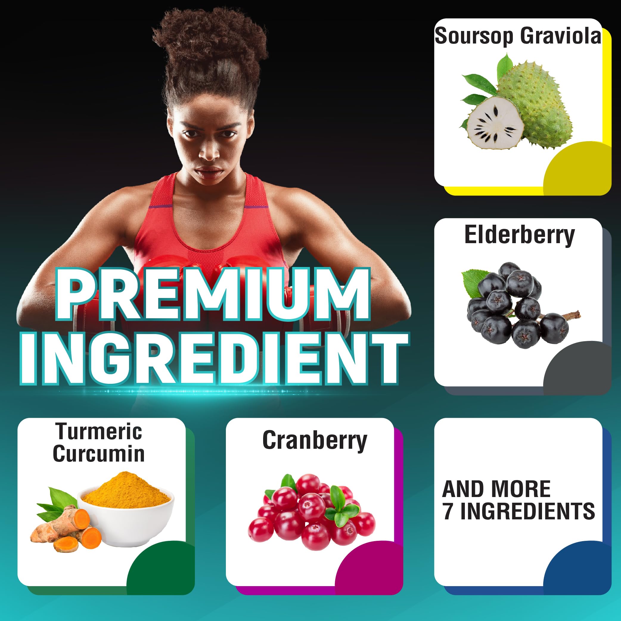 CIVIMUNA Graviola Turmeric Supplement capsules close-up
