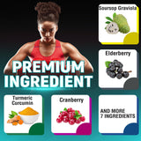 CIVIMUNA Graviola Turmeric Supplement capsules close-up