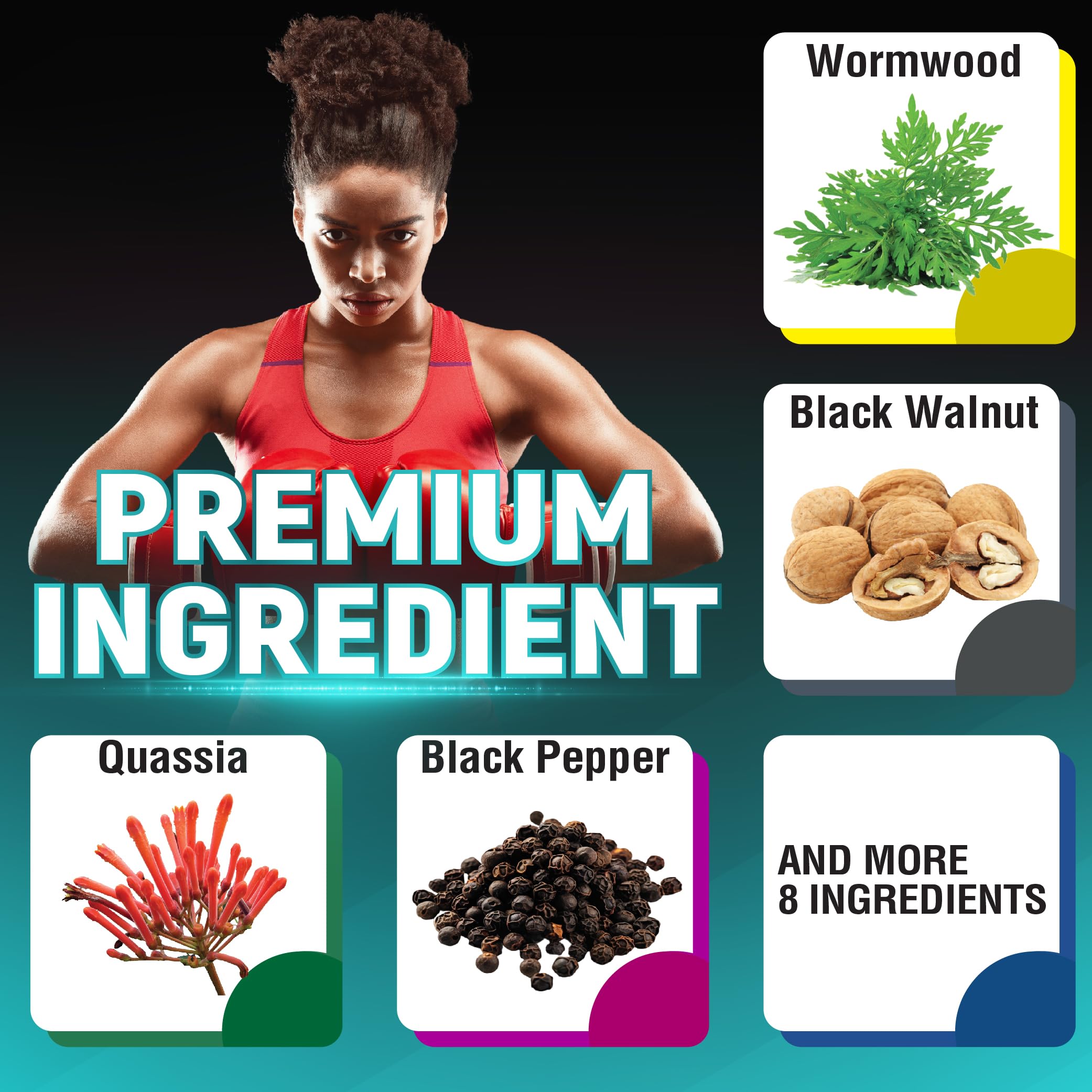CIVIMUNA Wormwood supplement capsules on a wooden table