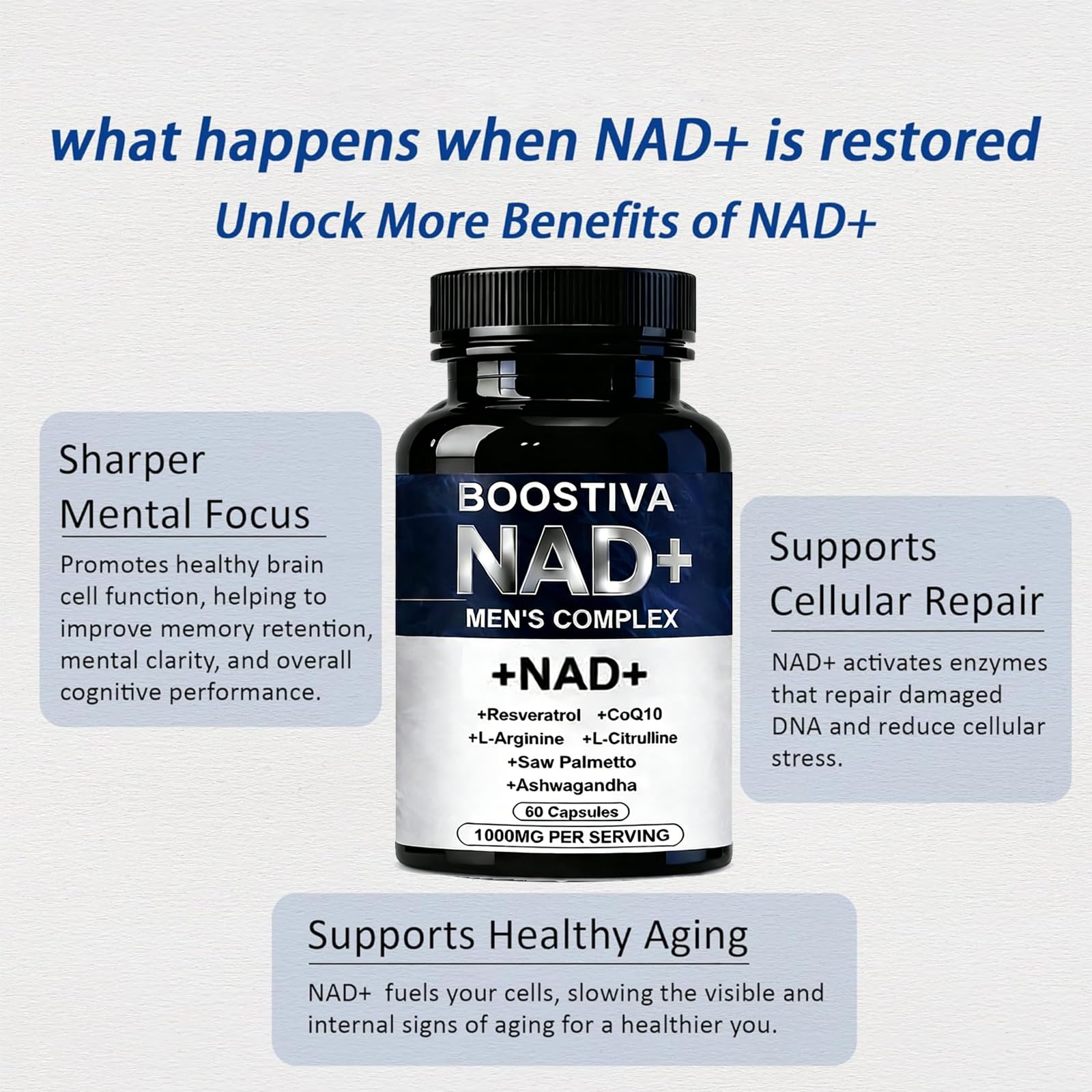 CKPCKP Advanced Liposomal NAD+ & CoQ10 Supplement side view