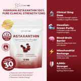 ClarityMD Astaxanthin Softgels displayed with a measuring spoon