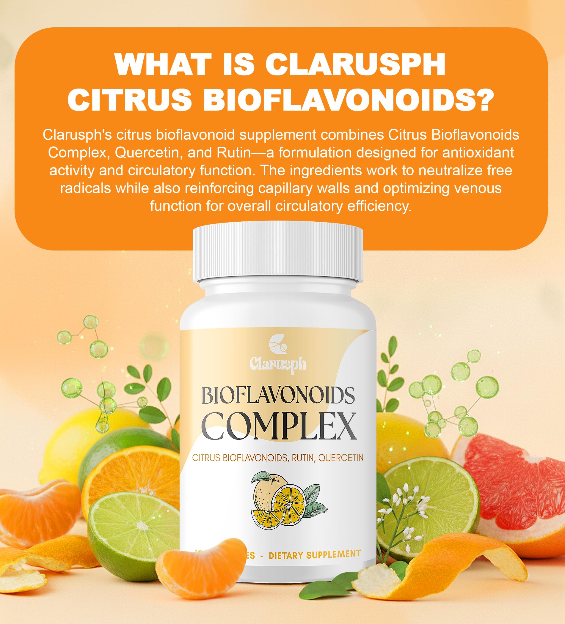 Clarusph Flavonoids Supplement 1500mg capsule close-up