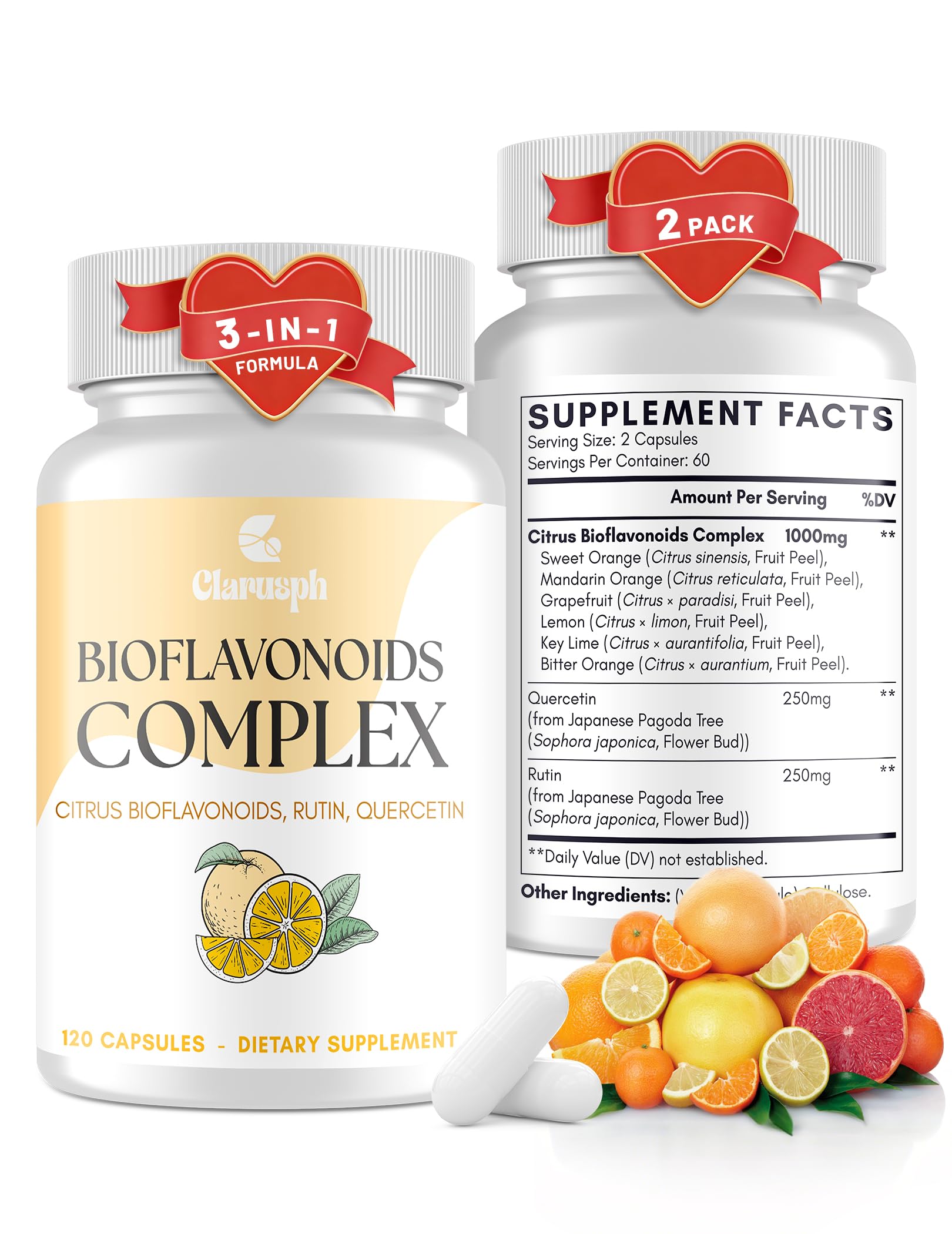 Clarusph Flavonoids Supplement 1500mg front view