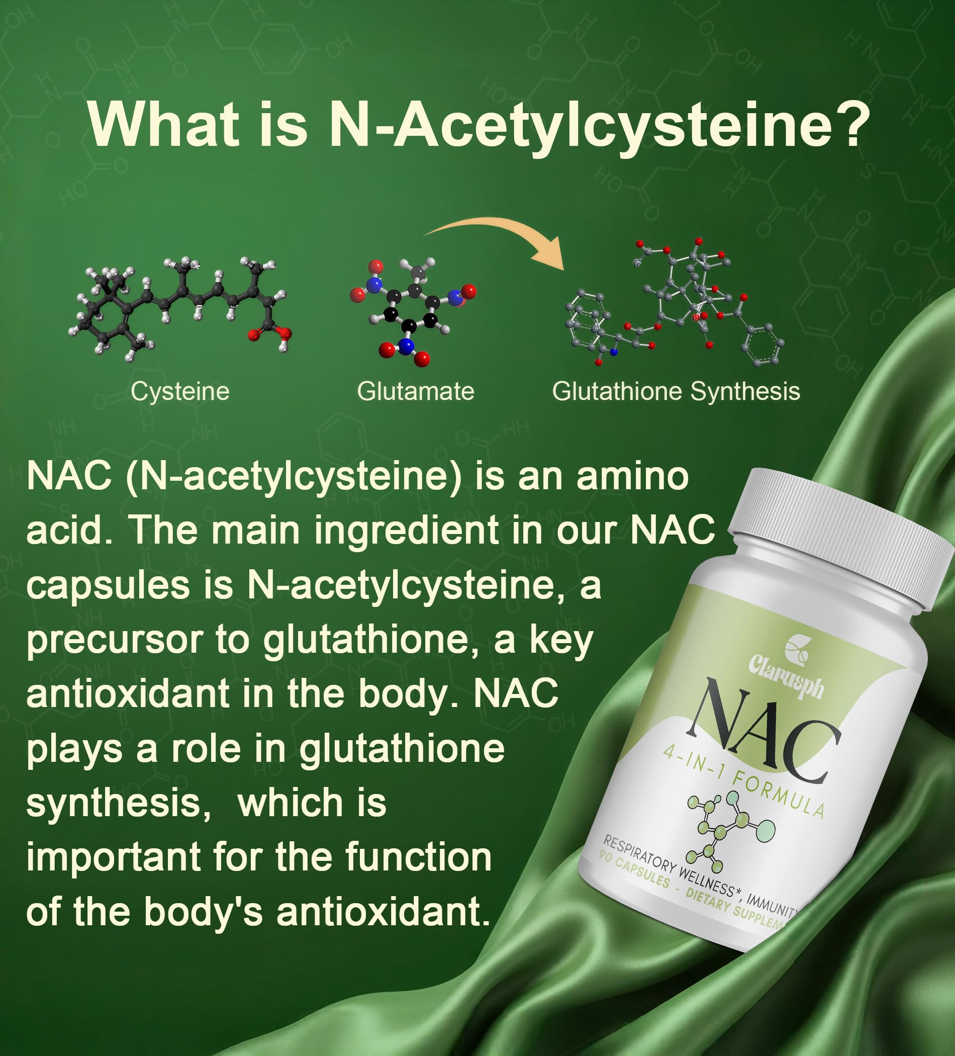 Clarusph NAC Supplement 1200mg ingredients list