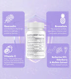 Clarusph Quercetin 1000mg softgel bottle with ingredients