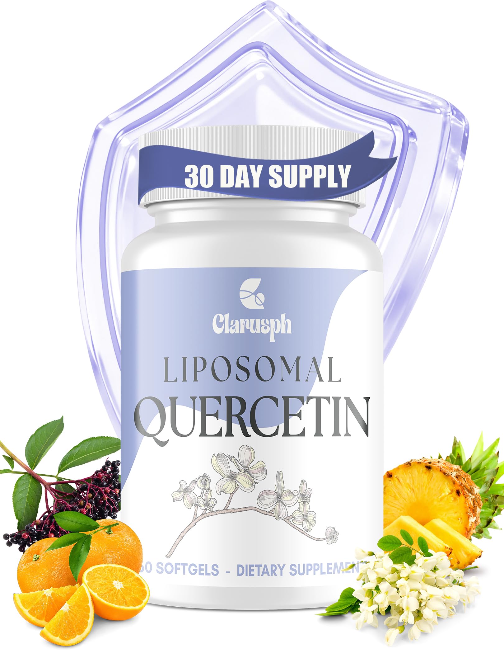 Clarusph Quercetin 1000mg softgel front view