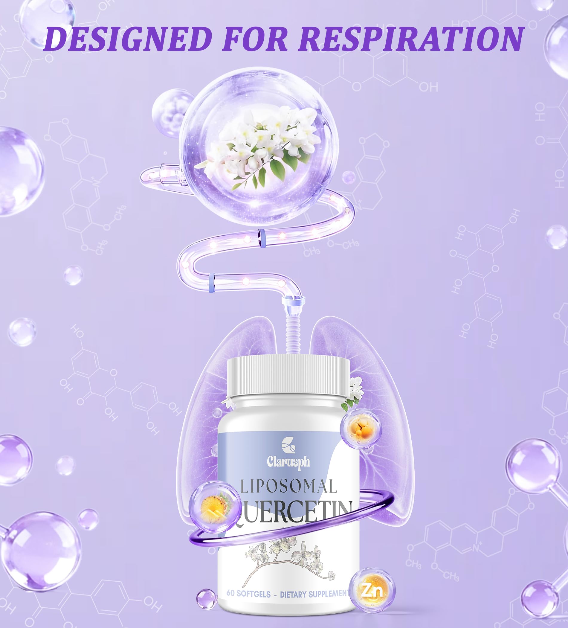 Clarusph Quercetin softgel bottle with label