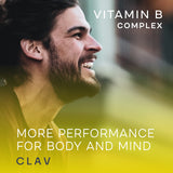 CLAV B Complex Vitamin Supplement amber glass bottle