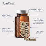 CLAV B Complex Vitamin Supplement on wooden table