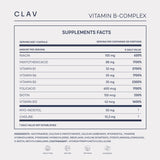 CLAV B Complex Vitamin Supplement packaging details