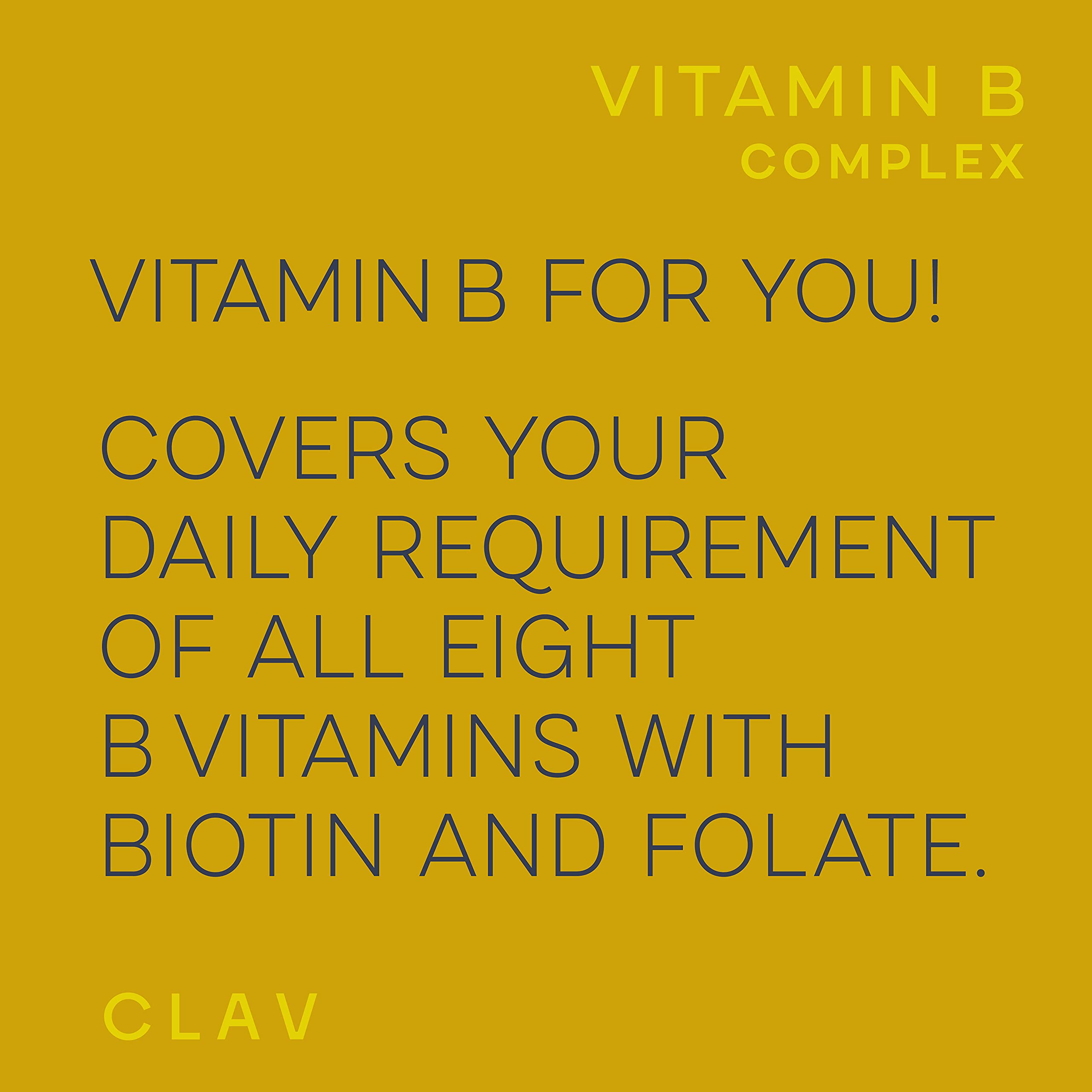 CLAV B Complex Vitamin Supplement side view