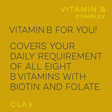 CLAV B Complex Vitamin Supplement side view