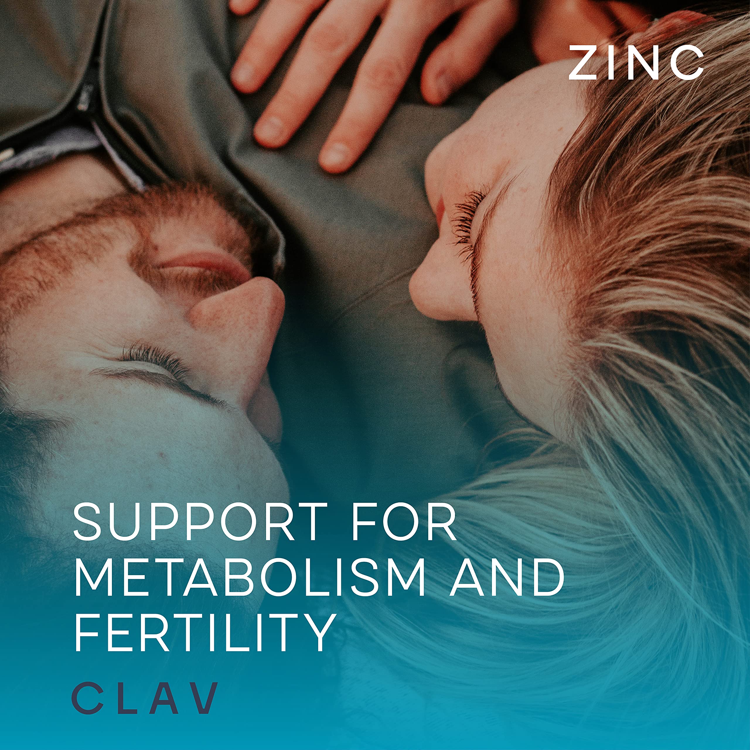 CLAV Vegan Zinc Bisglycinate Tablets 180 count packaging