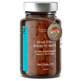 CLAV Vegan Zinc Bisglycinate Tablets 25mg front view
