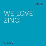 CLAV Vegan Zinc Bisglycinate Tablets close-up of tablet