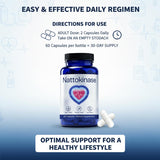 Clavya Nattokinase Supplement capsules on a wooden table