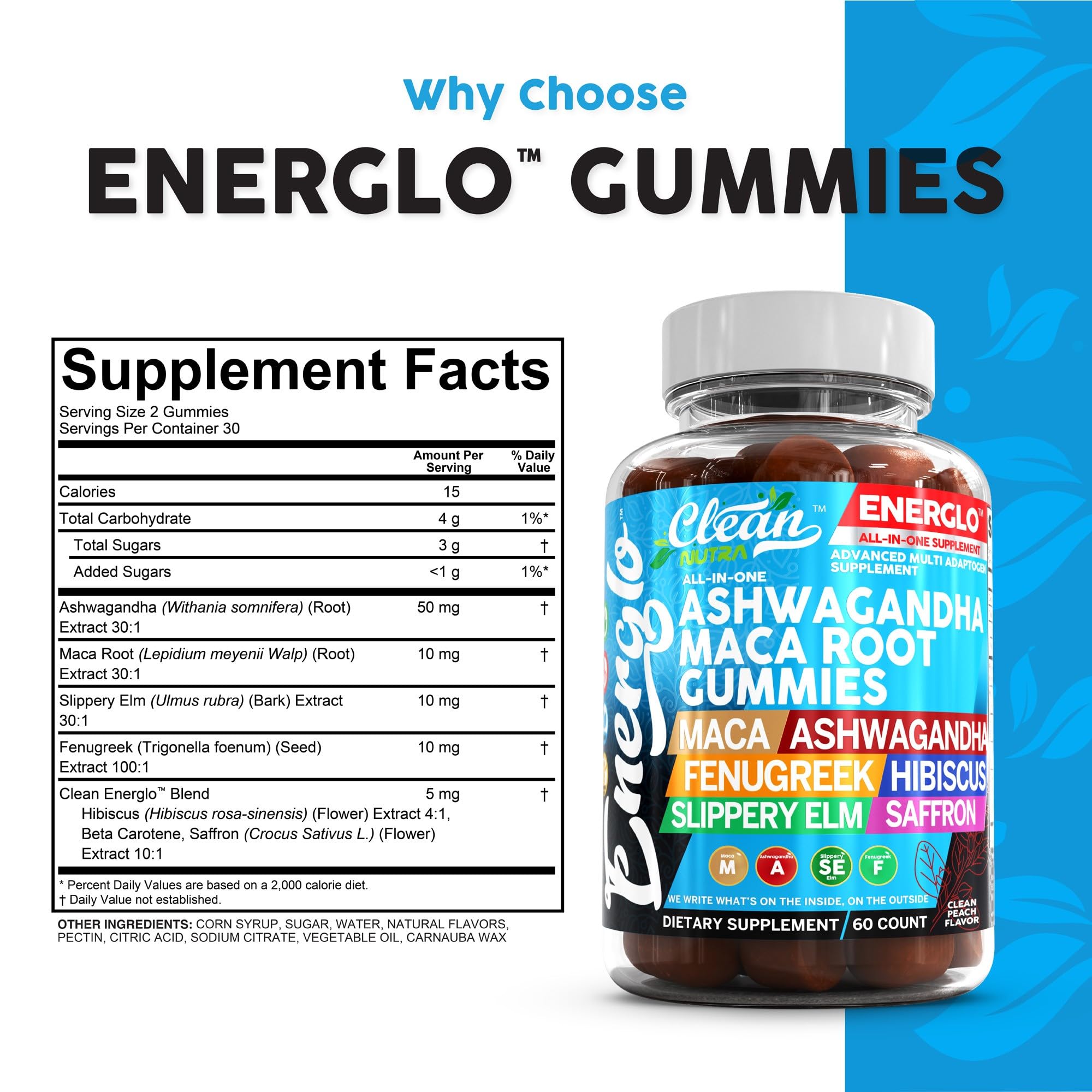 Clean Nutraceuticals Ashwagandha Gummies close-up of gummies