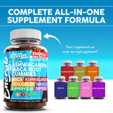 Clean Nutraceuticals Ashwagandha Gummies side view showing ingredients