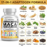 Clean Nutraceuticals Ashwagandha & Maca Root Capsules with ingredients