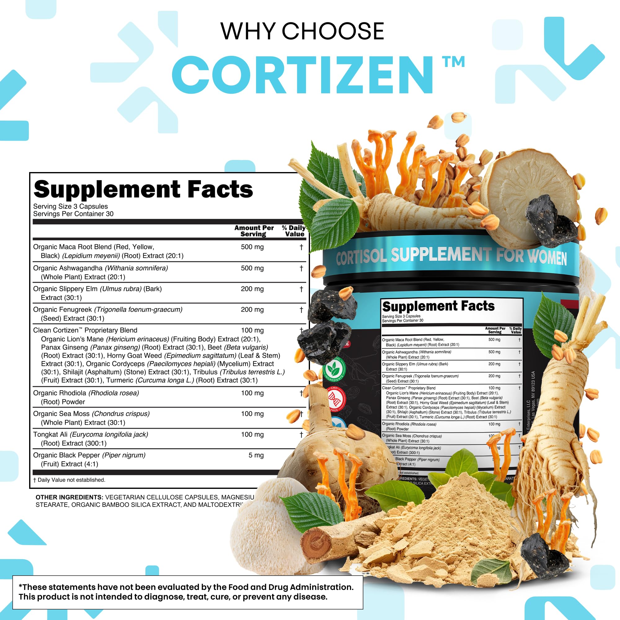 Clean Nutraceuticals Ashwagandha Supplement ingredients list