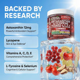 Clean Nutraceuticals AstaZen Astaxanthin Gummies side view showing gummies