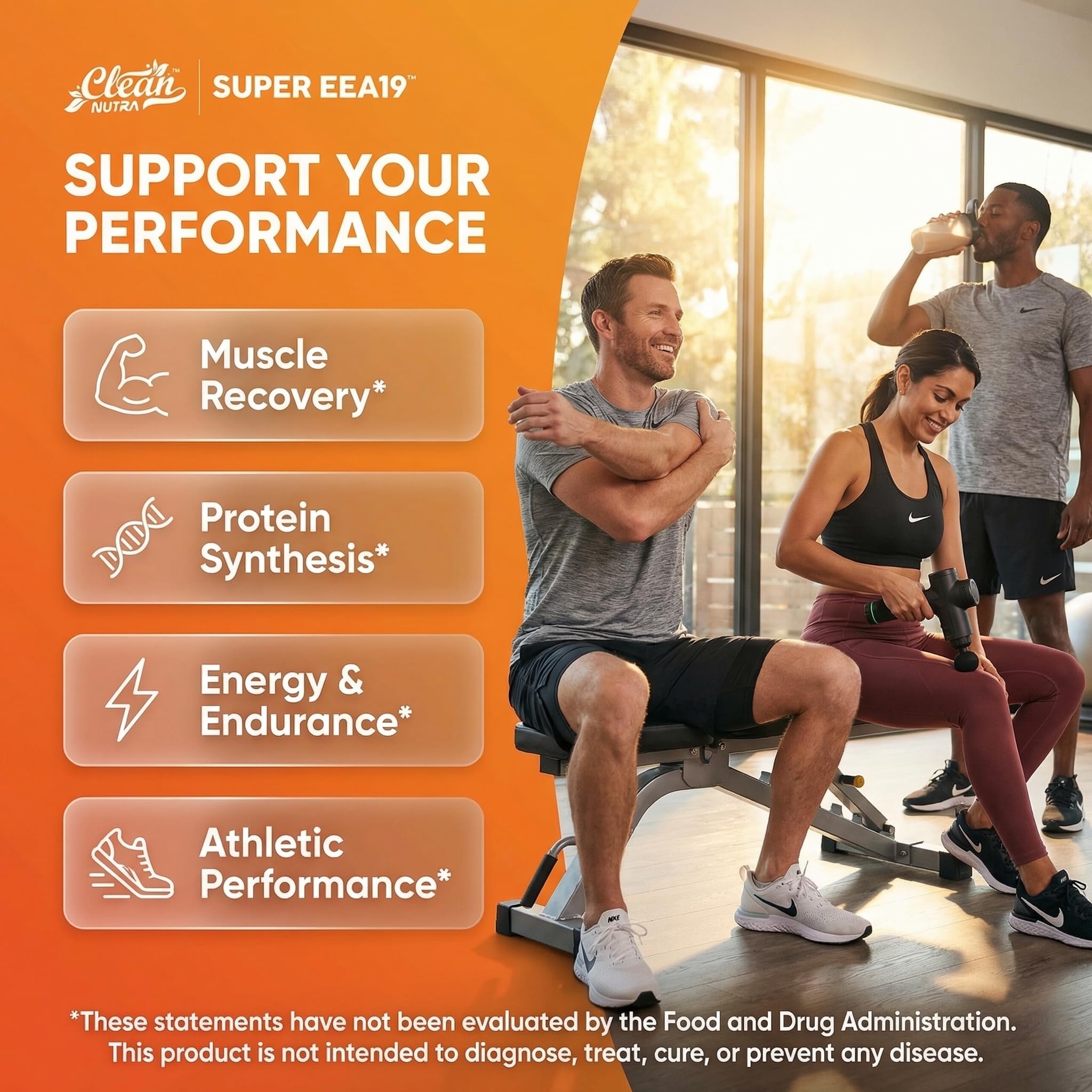 Clean Nutraceuticals BCAA Amino Acids Supplement packaging