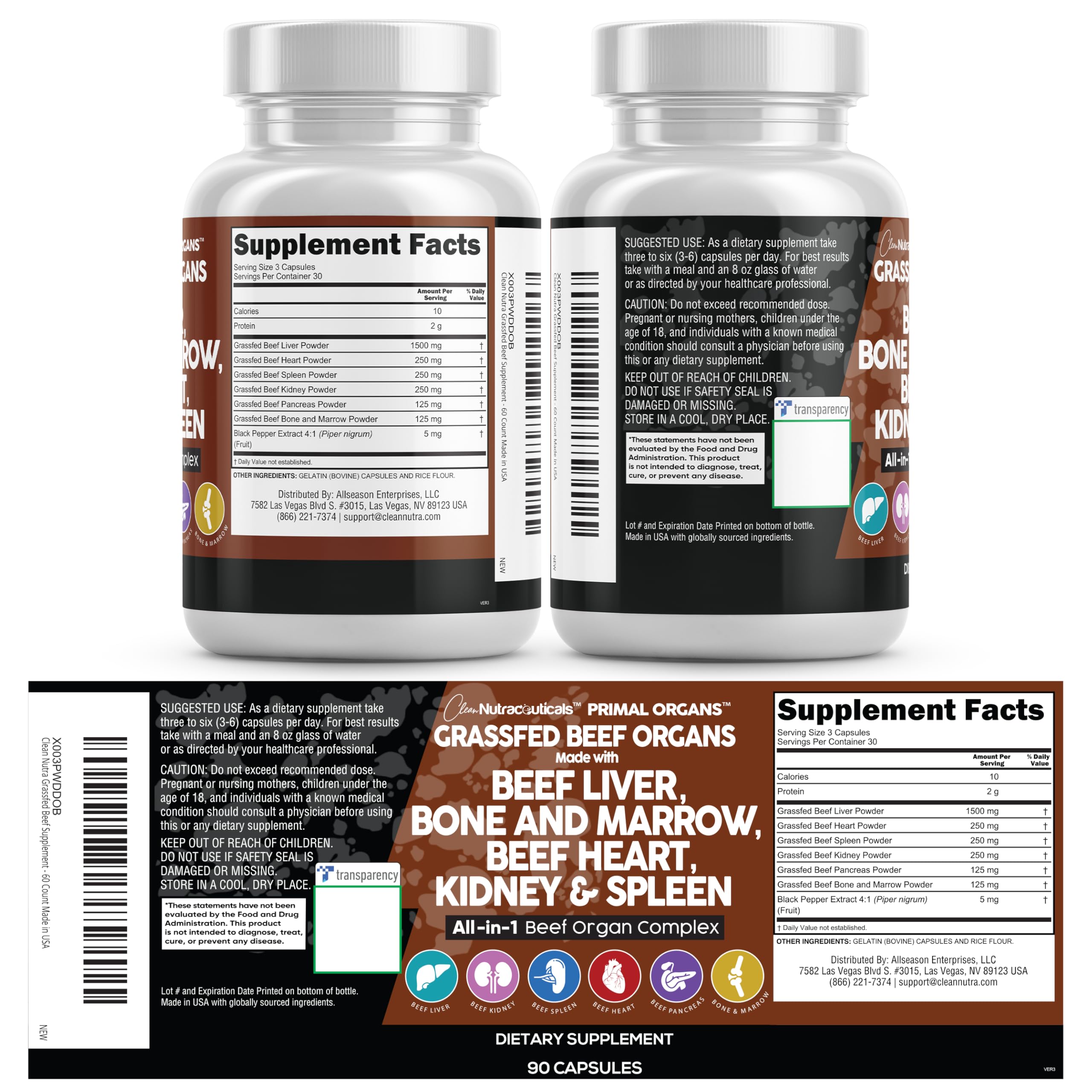 Clean Nutraceuticals Beef Liver Capsules 3000mg lifestyle scene