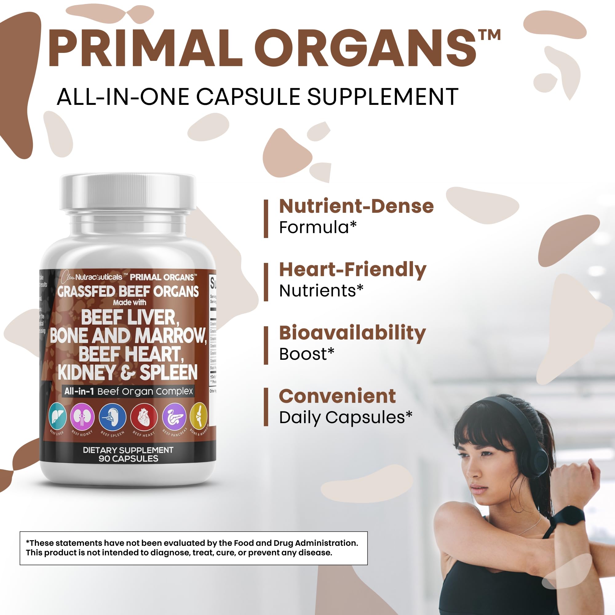 Clean Nutraceuticals Beef Liver Capsules 3000mg packaging