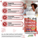 Clean Nutraceuticals Berberine Capsules on a wooden table
